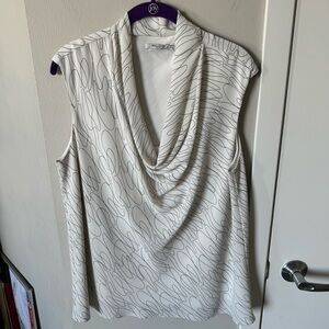 Sloan Top - Cowl neck Scribble Print